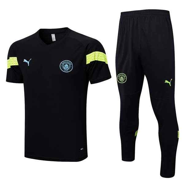 Polo Manchester City Conjunto Completo 2023-2024 Negro